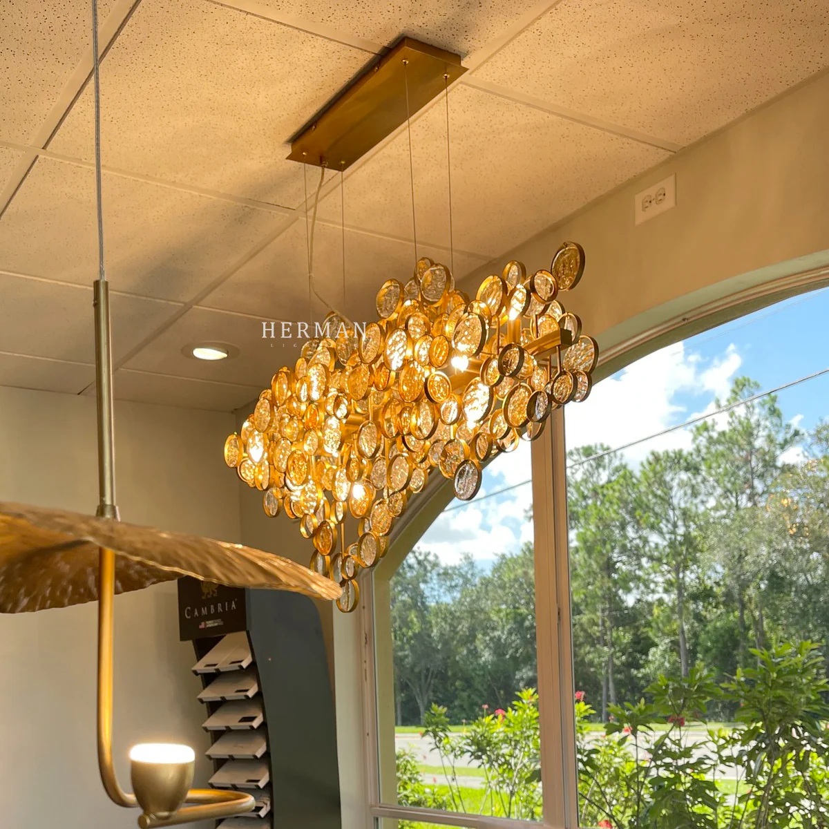 Trento Clustered Glass Linear Chandelier 55" - Image 8