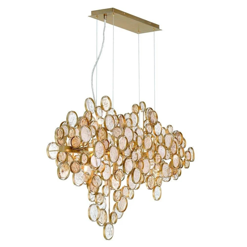 Trento Clustered Glass Linear Chandelier 40" - Image 9