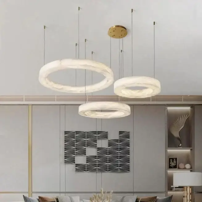 Triplo Round Marble Chandelier - Image 2