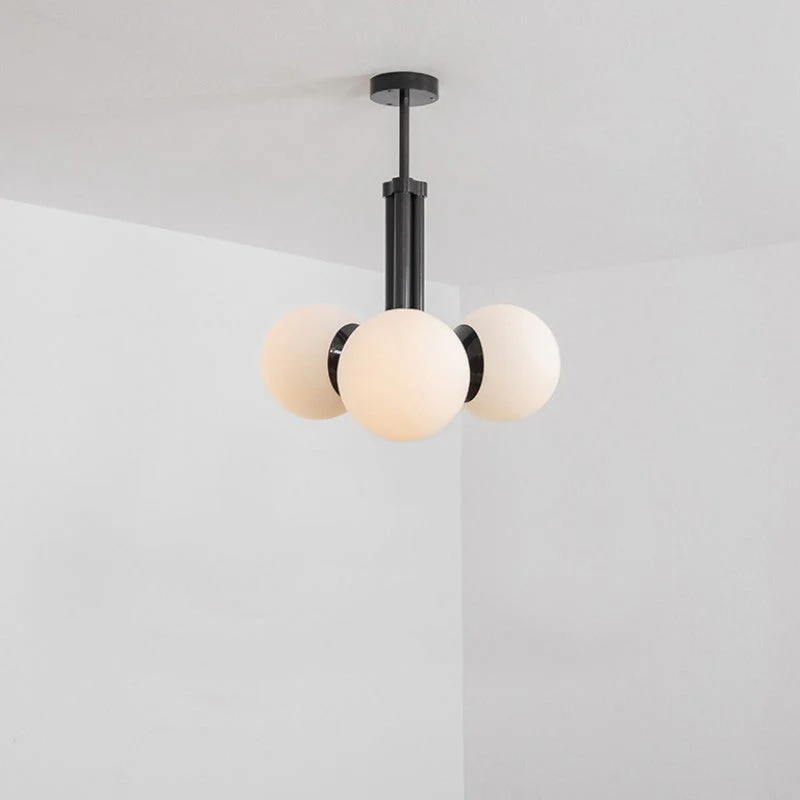 Tubular 3-Light Modern Brass Chandelier - Image 2