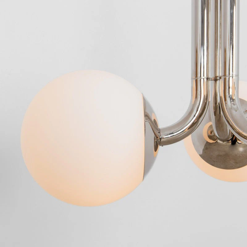 Tubular 3-Light Modern Brass Chandelier - Image 6