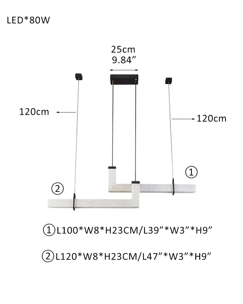Up & Down Lighting Linear Brown Leather Alabaster Linear Pendant Lights Long 39“ 47” - Image 12