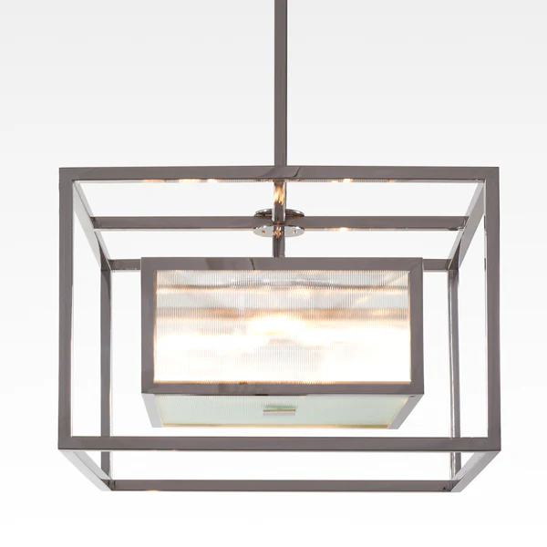 Upton Geometric Stainless Steel Chandelier - Image 3