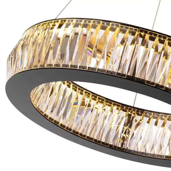 Vancouver S Modern Chandelier (Black Finish & Glass) - Image 5