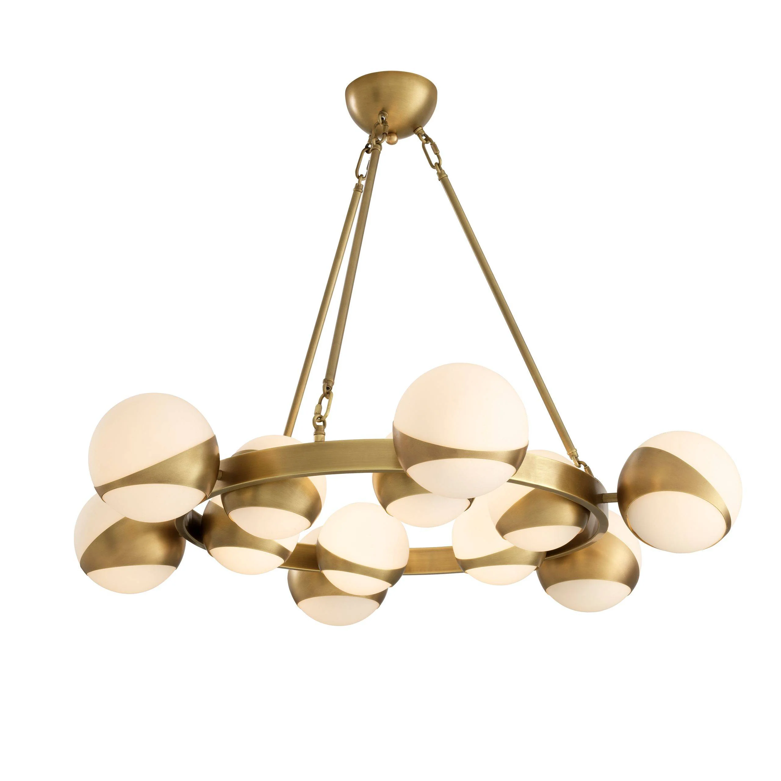 Piazetta Modern Brass Chandelier  38" - Image 2