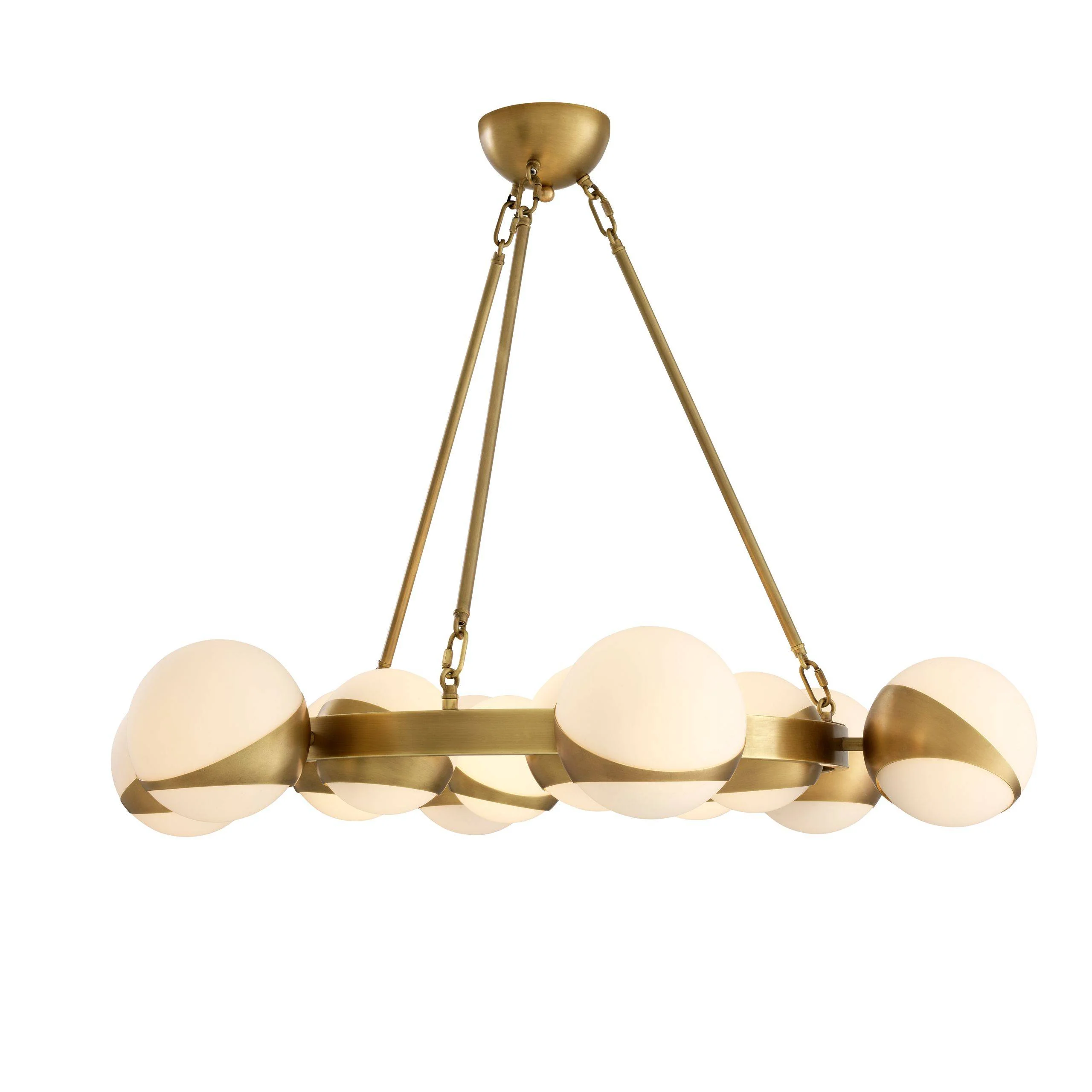 Piazetta Modern Brass Chandelier  38" - Image 3