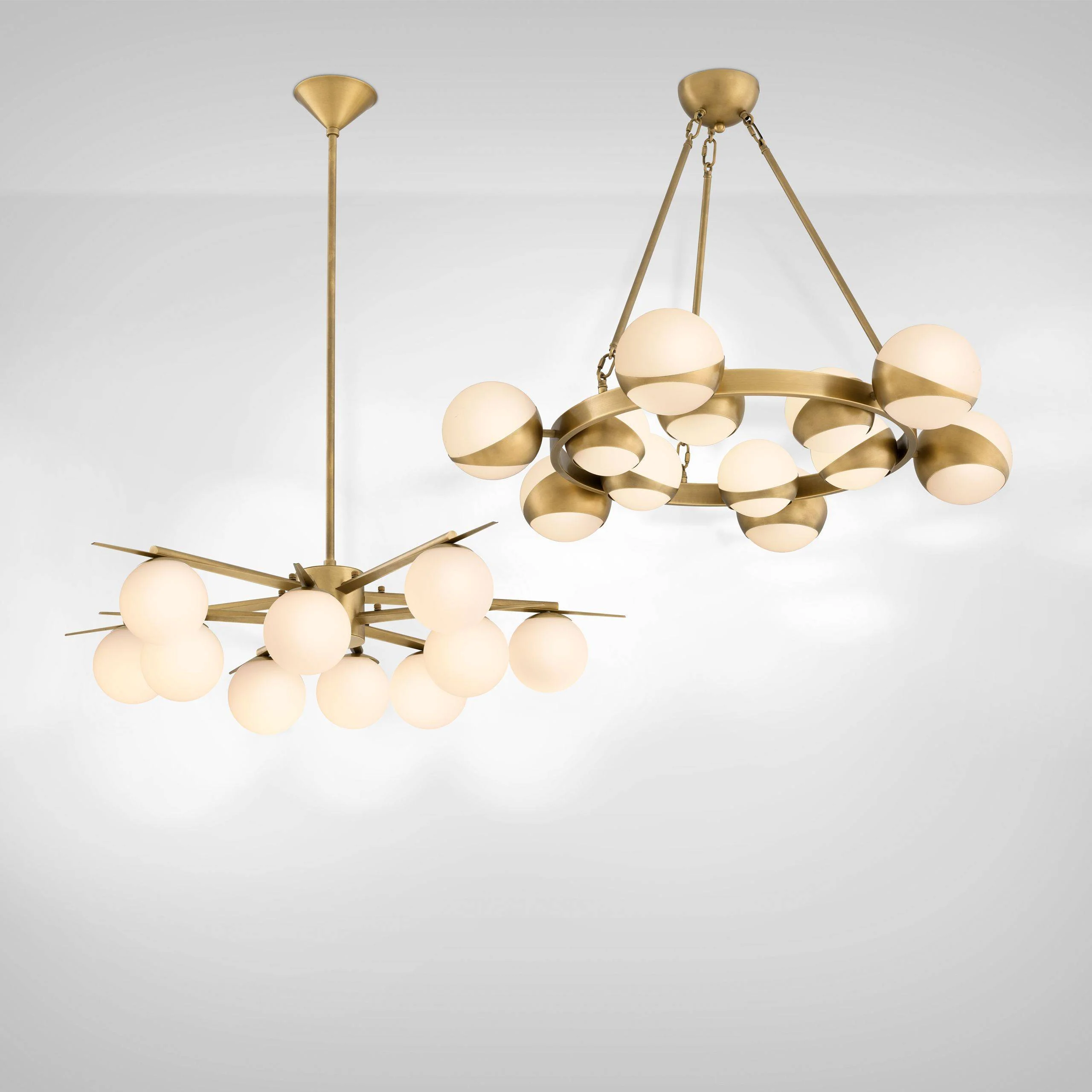 Piazetta Modern Brass Chandelier  38" - Image 4