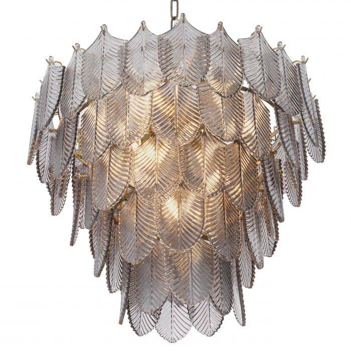 Verbier Modern Glass Chandelier [S/L] - [Brass] - Image 2