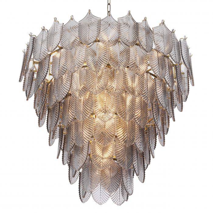 Verbier Modern Glass Chandelier [S/L] - [Brass] - Image 6