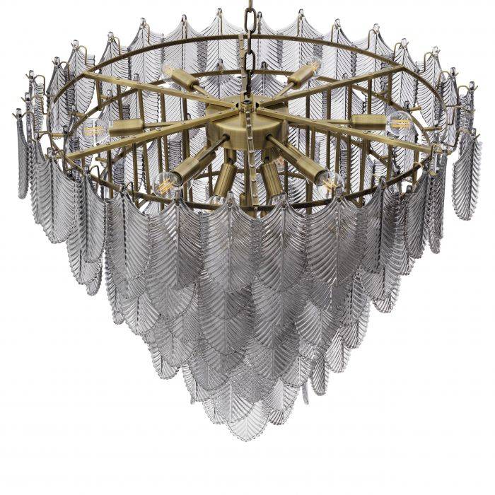 Verbier Modern Glass Chandelier [S/L] - [Brass] - Image 7