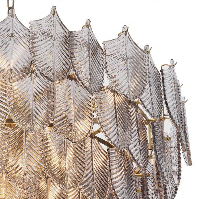 Verbier Modern Glass Chandelier [S/L] - [Brass] - Image 8