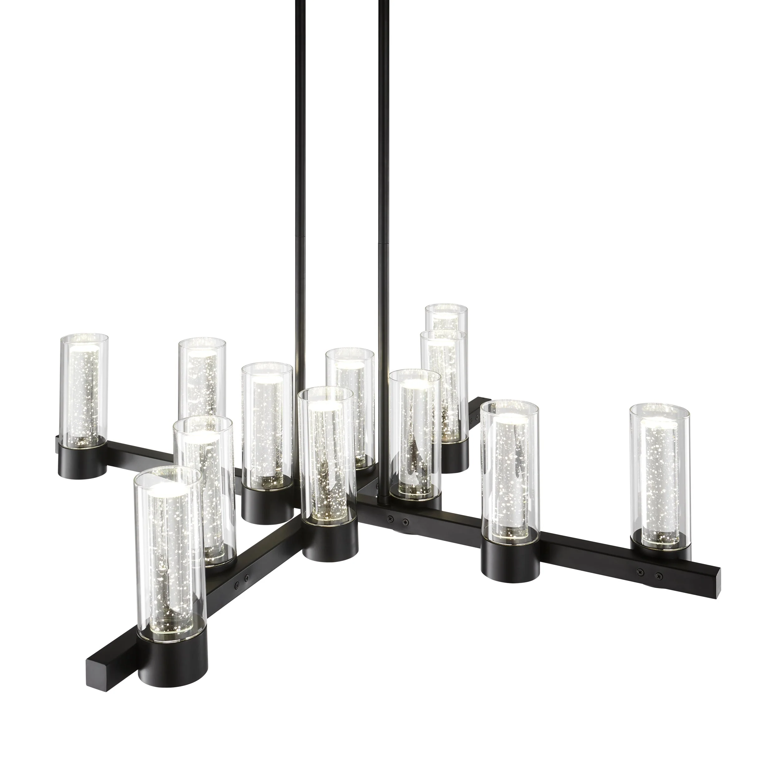 Victory 12 Light Chandelier //  Matte Black - Image 3