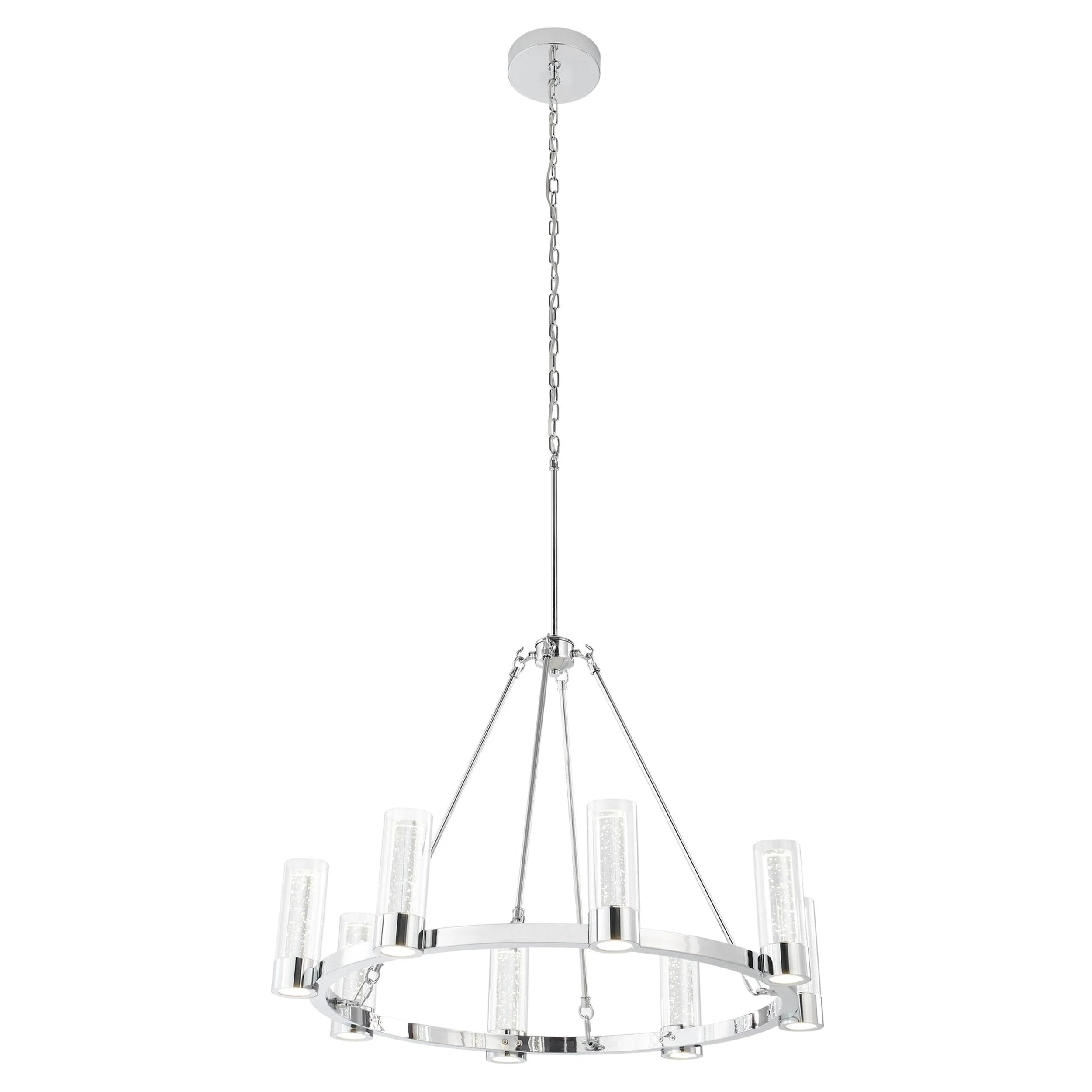 Victory 8 Light Chandelier //  Chrome - Image 2