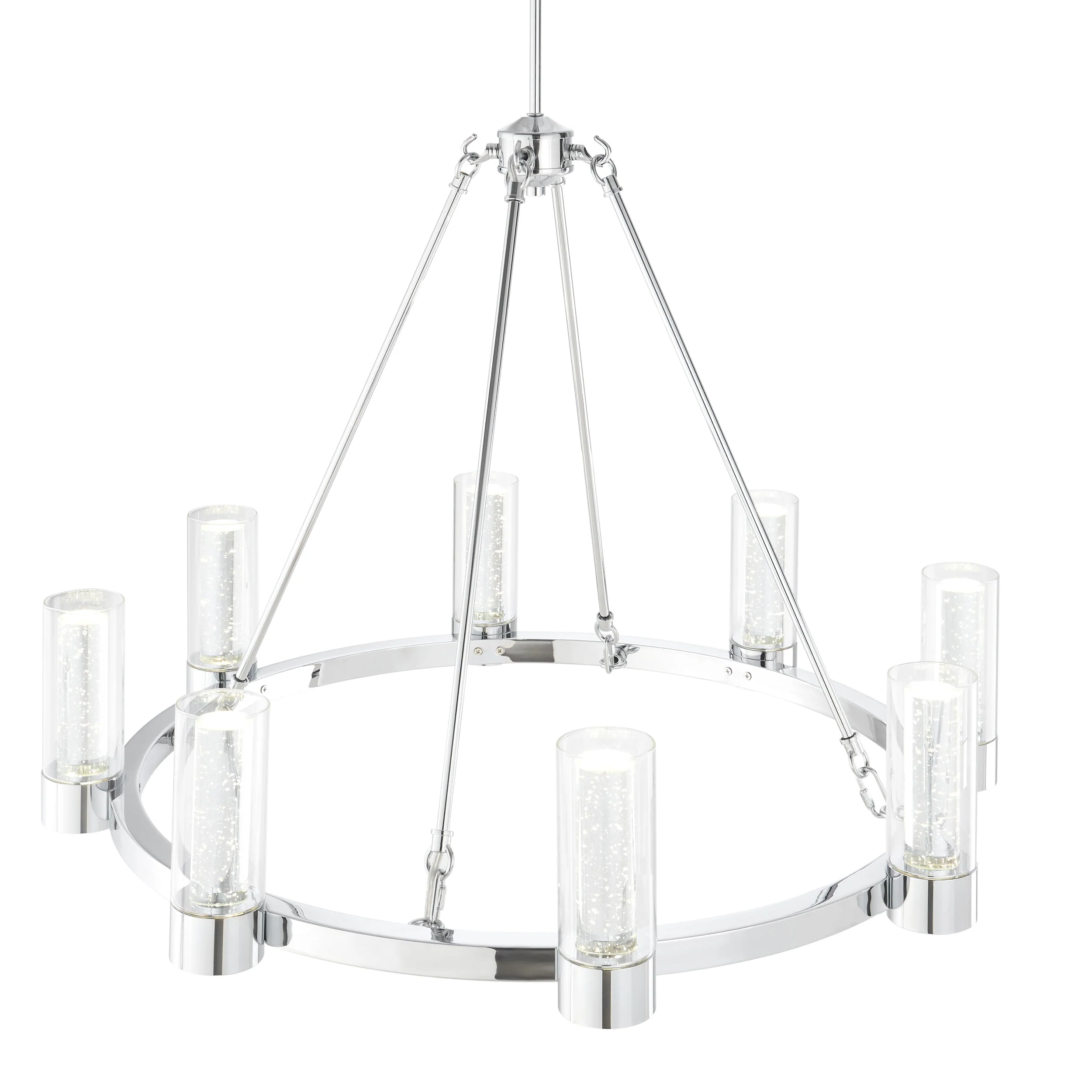Victory 8 Light Chandelier //  Chrome - Image 3