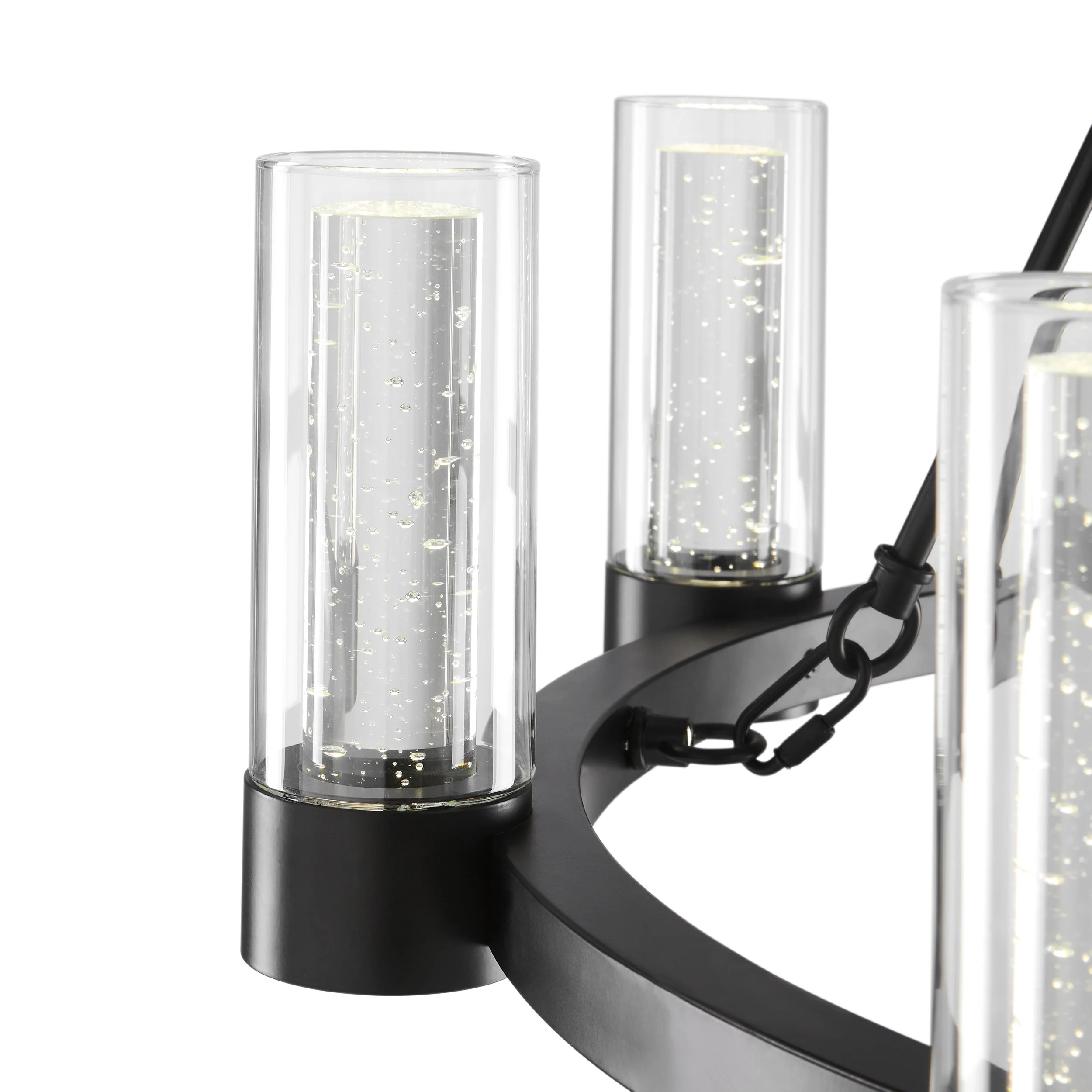 Victory 8 Light Chandelier //  Matte Black - Image 4