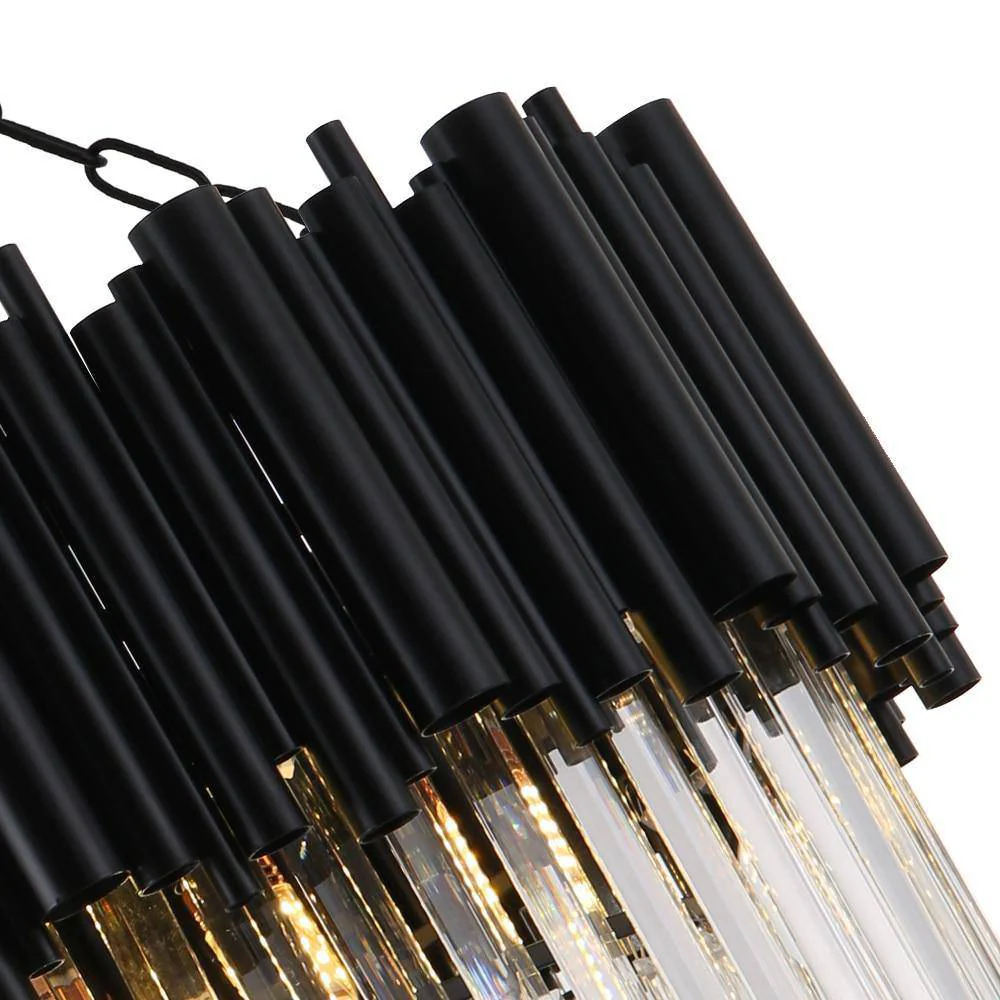 Vigo Collection Crystal Chandelier, Black - Image 4