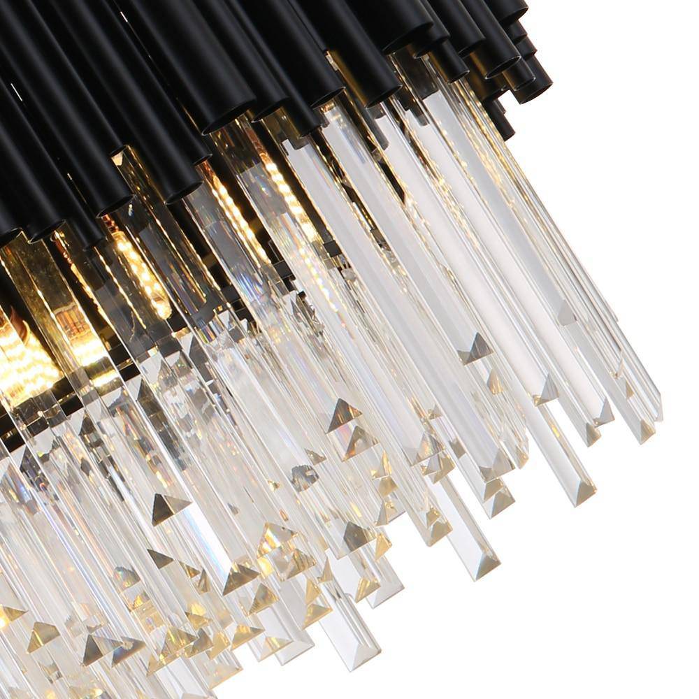 Vigo Collection Crystal Chandelier, Black - Image 5