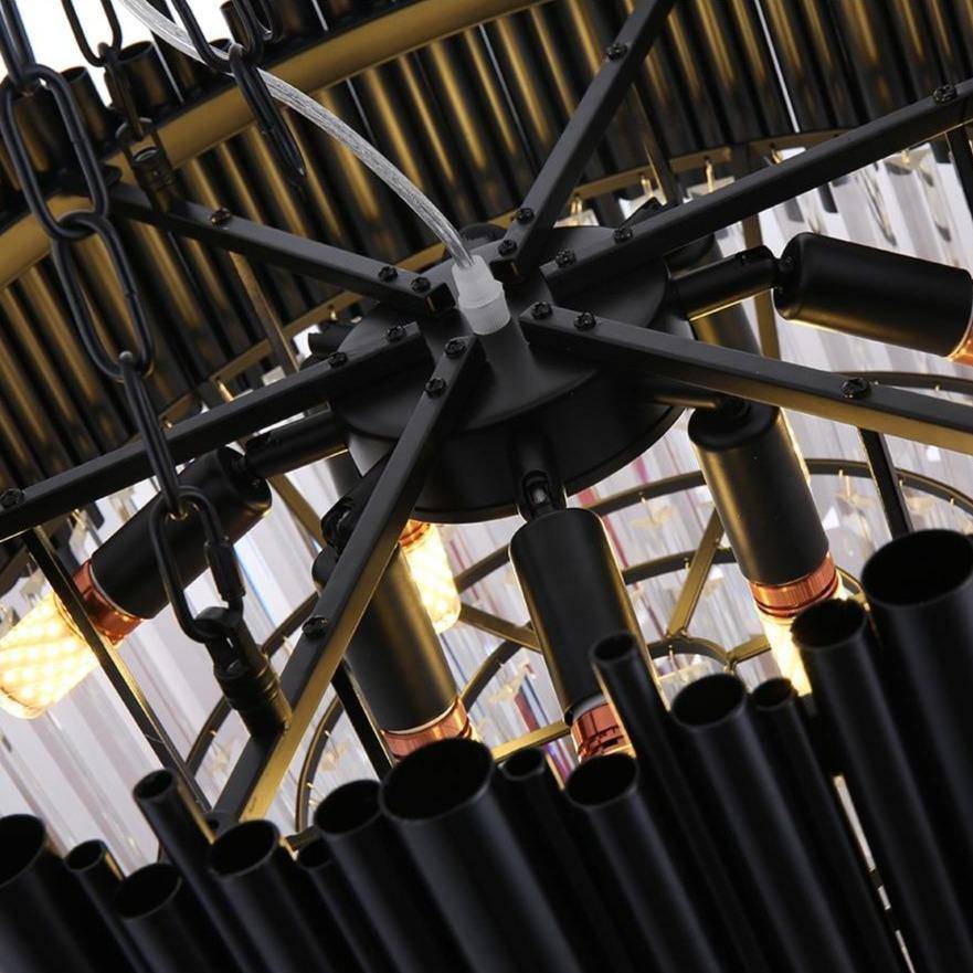 Vigo Collection Crystal Chandelier, Black - Image 6