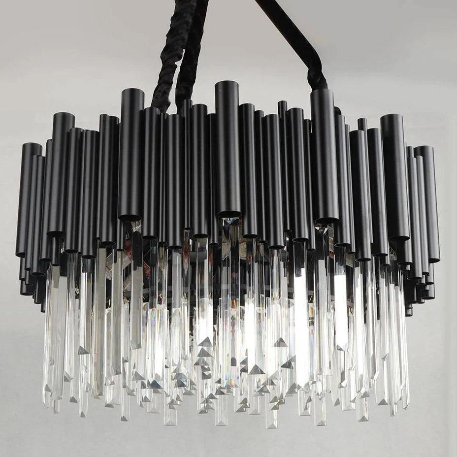 Vigo Collection Crystal Chandelier, Black - Image 9