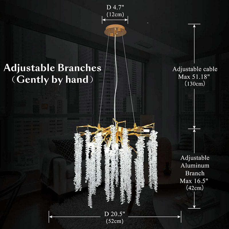Vinery Tree Branch Crystal Chandelier 20.5" - Image 4