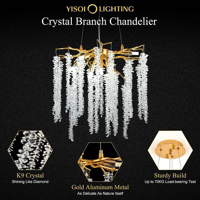 Vinery Tree Branch Crystal Chandelier 20.5" - Image 6