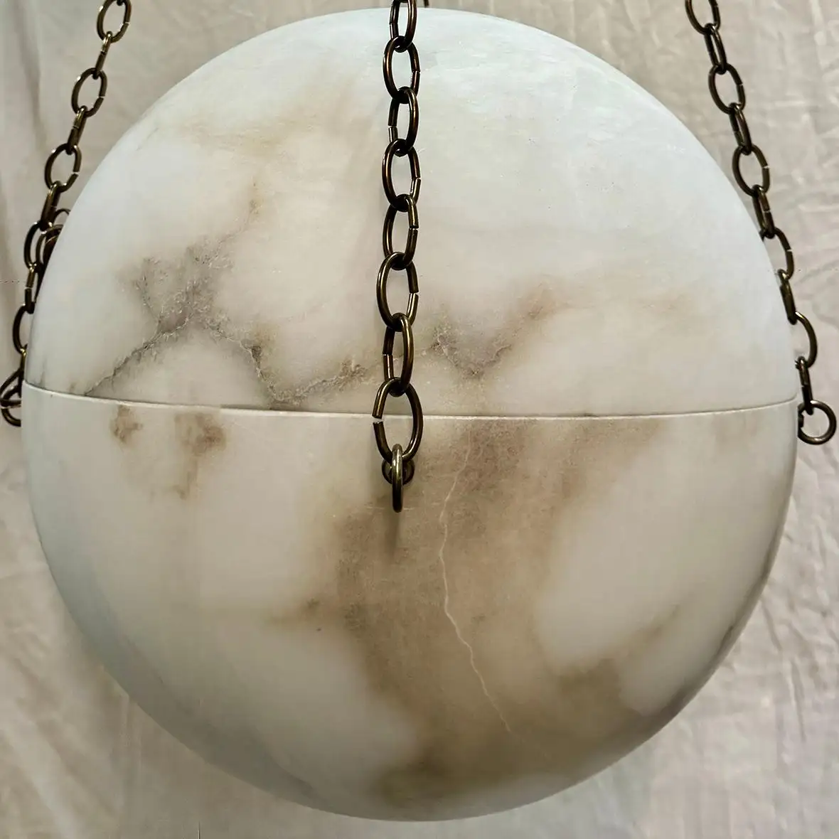 Vintage Alabaster Globe Fixture - Image 5