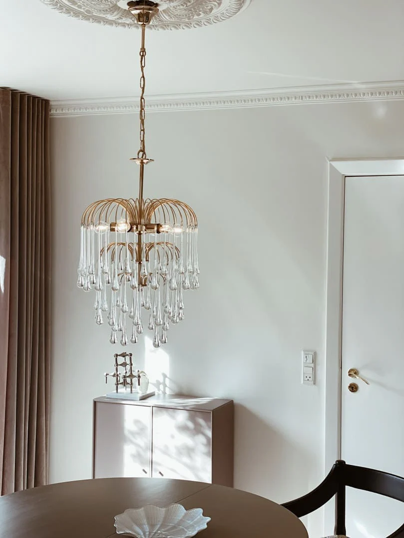 Vintage – Murano chandelier – Teardrop – 68 drops – Clear - Image 10
