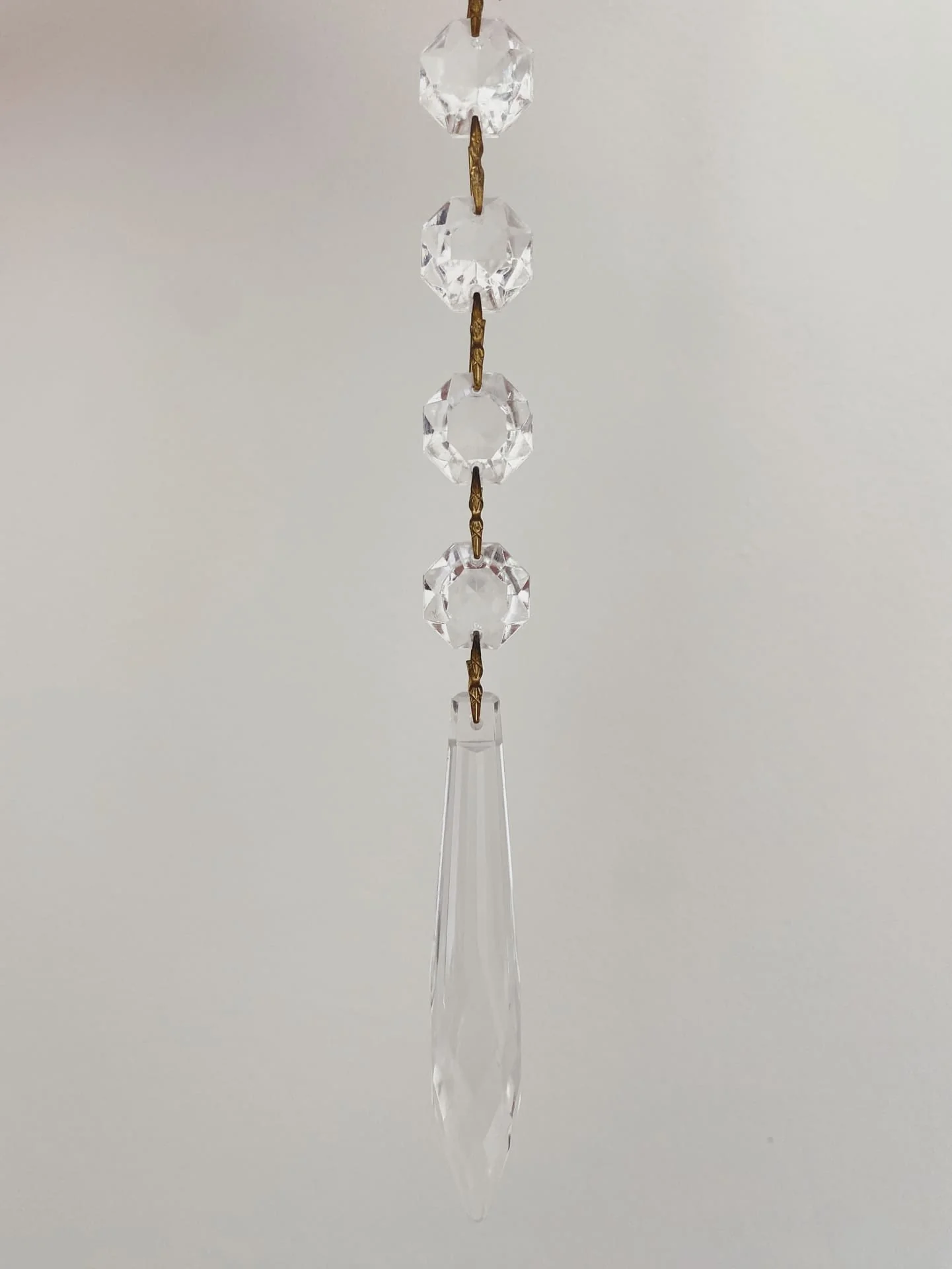 Vintage – Murano Teardrops Chandelier – 70s – Pink prisms - Image 8
