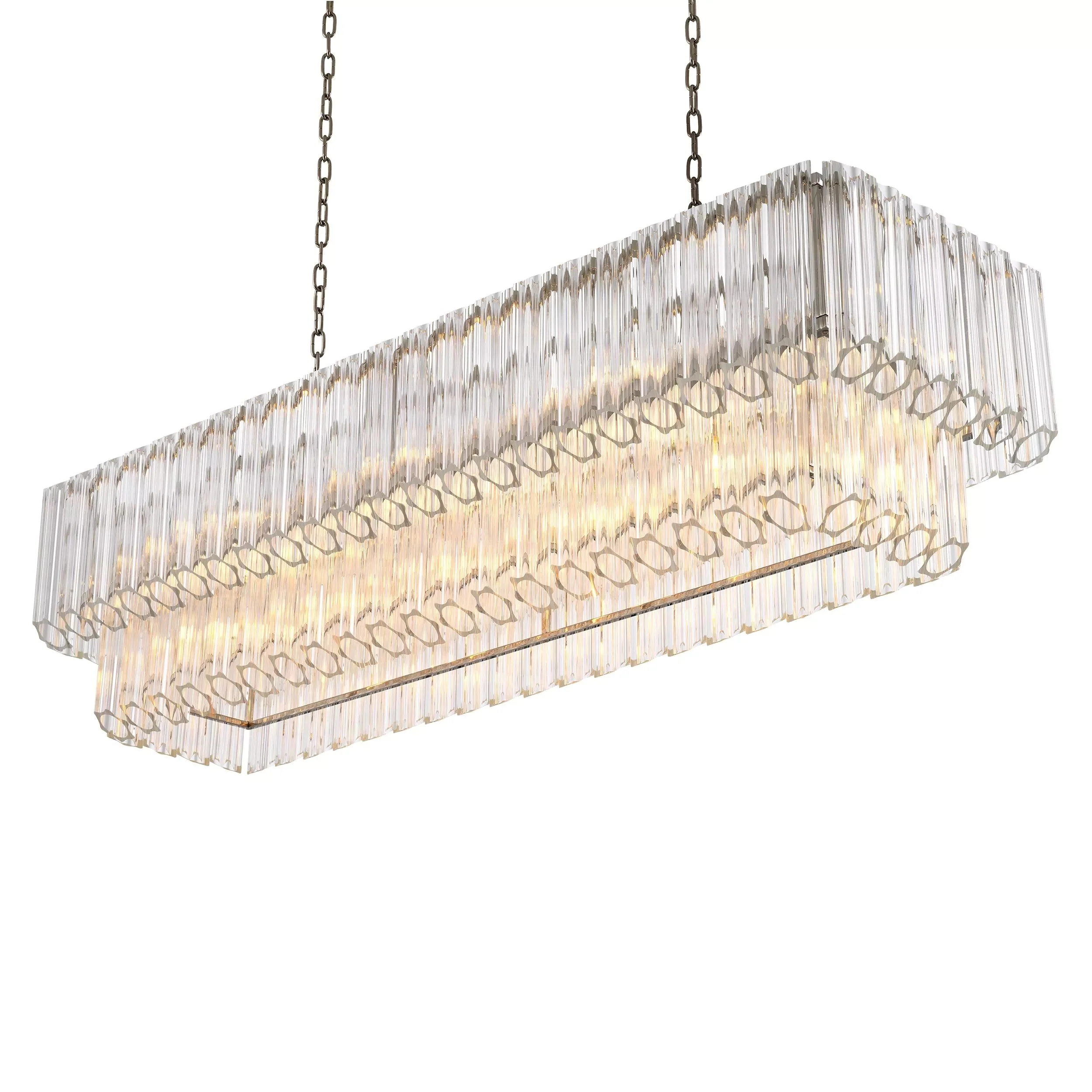 Vittoria Modern Chandeliers (Nickel Finish/Clear Glass) - Image 2
