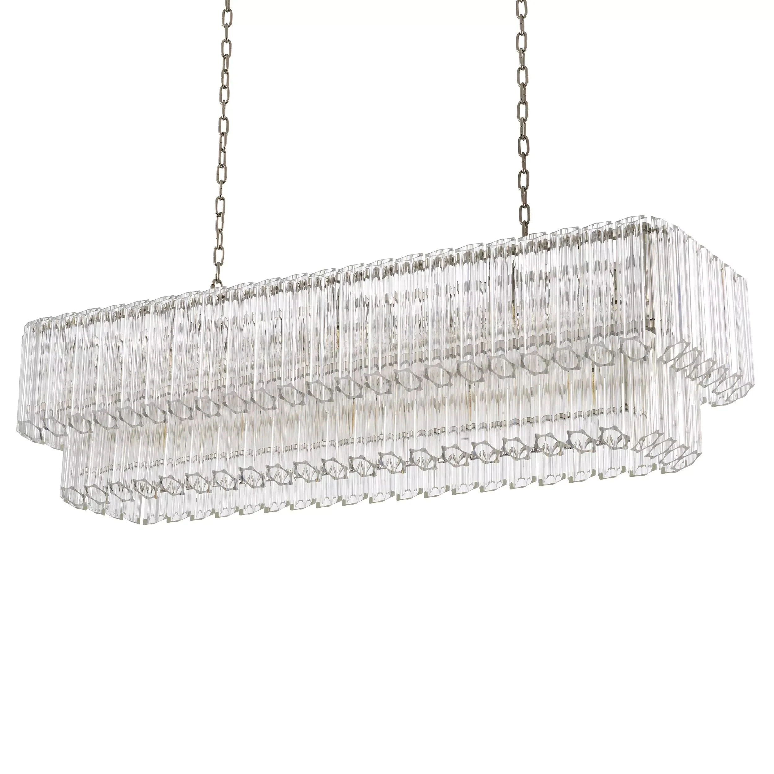 Vittoria Modern Chandeliers (Nickel Finish/Clear Glass) - Image 3