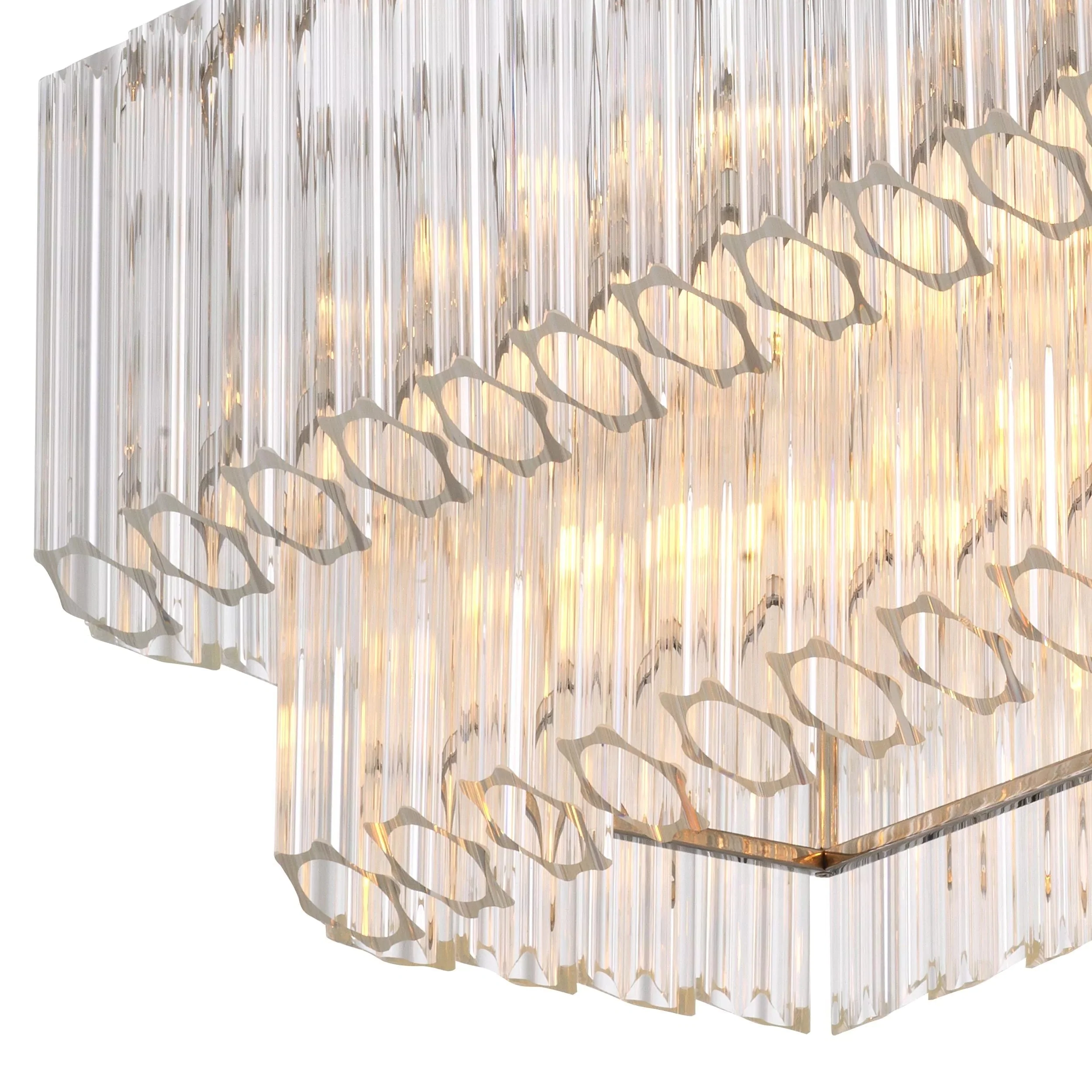 Vittoria Modern Chandeliers (Nickel Finish/Clear Glass) - Image 4