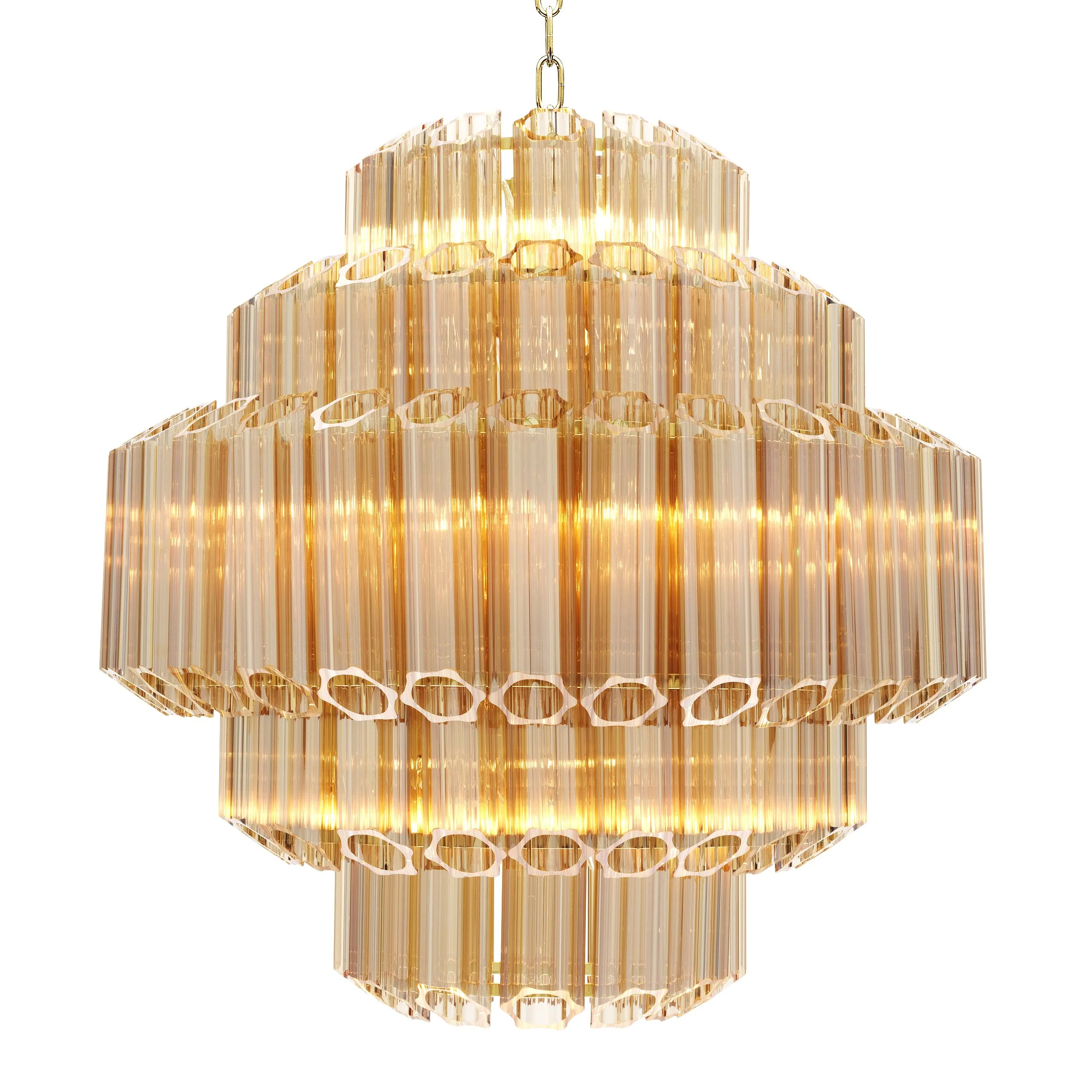 Vittoria S Modern Glass Chandelier - [Gold] - Image 2