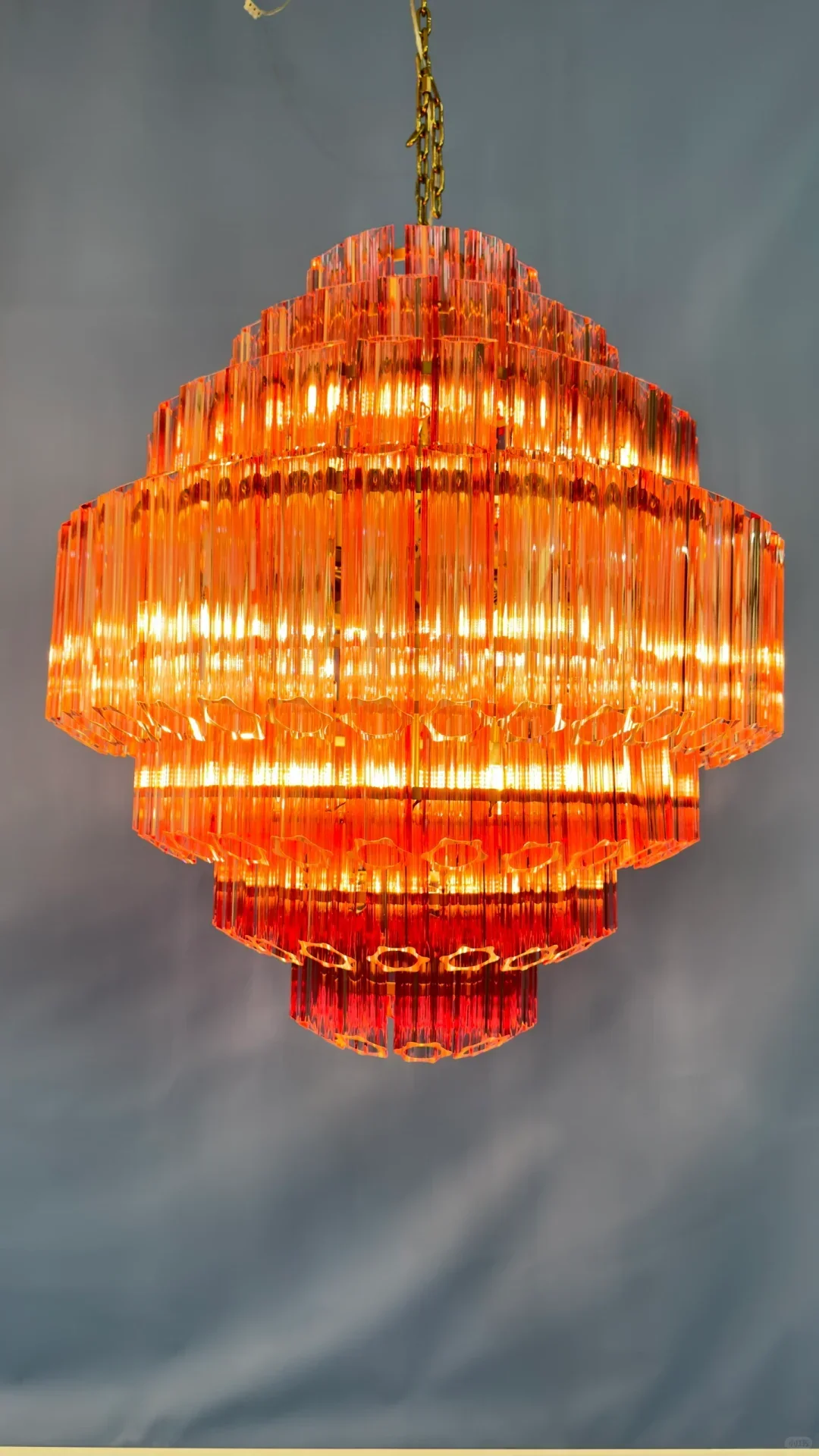 Vittoria S Modern Glass Chandelier - [Gold] - Image 9