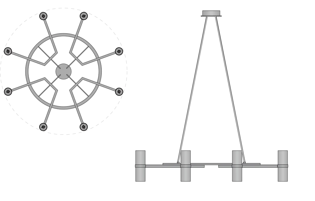 Voltaire Circular Chandelier - Image 4