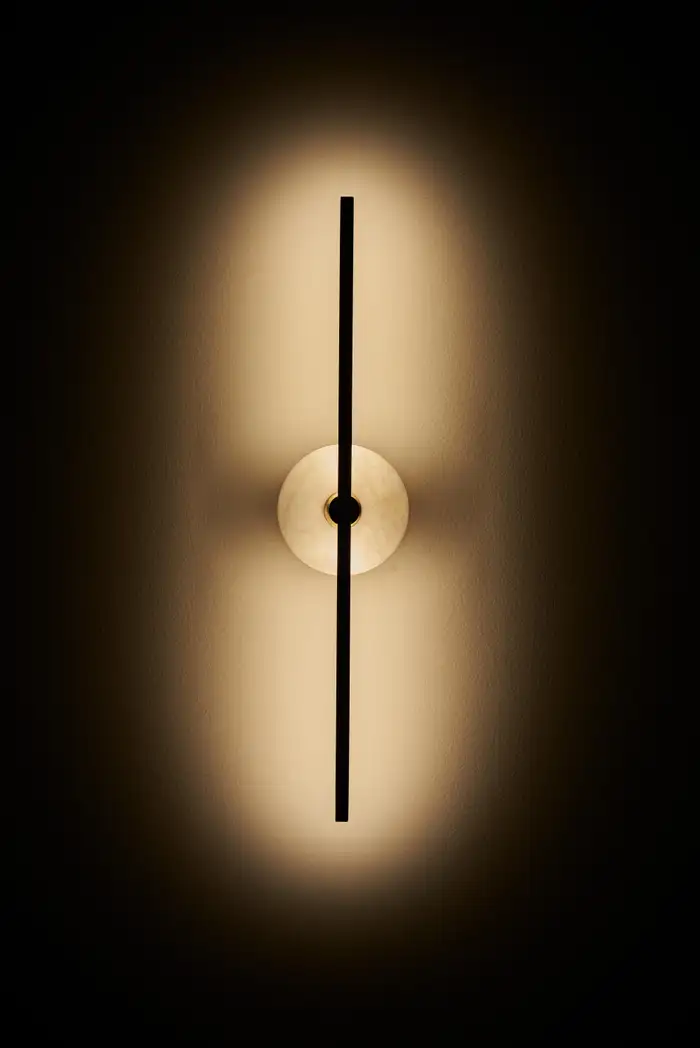 Wall Sconce With Alabaster 20" H - Image 2