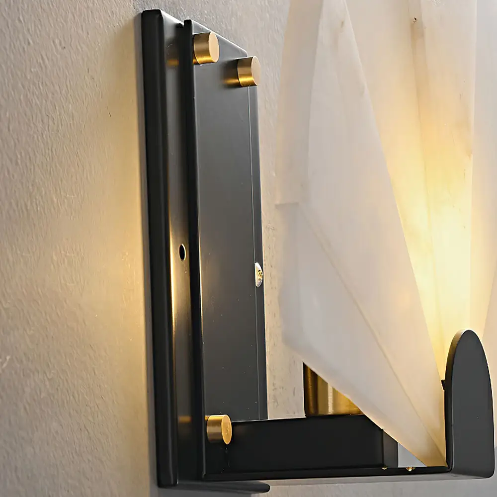Alabaster Fan Wall Sconces - Image 6