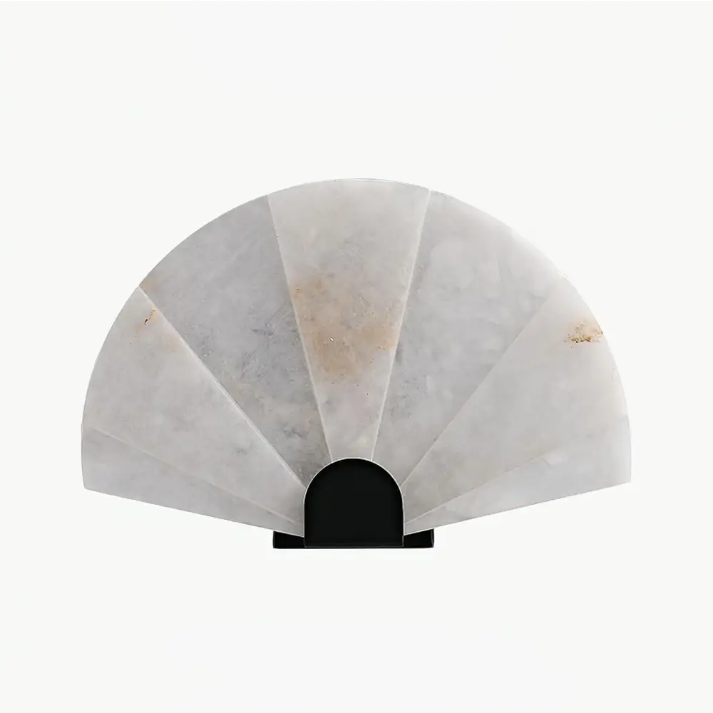 Alabaster Fan Wall Sconces - Image 8