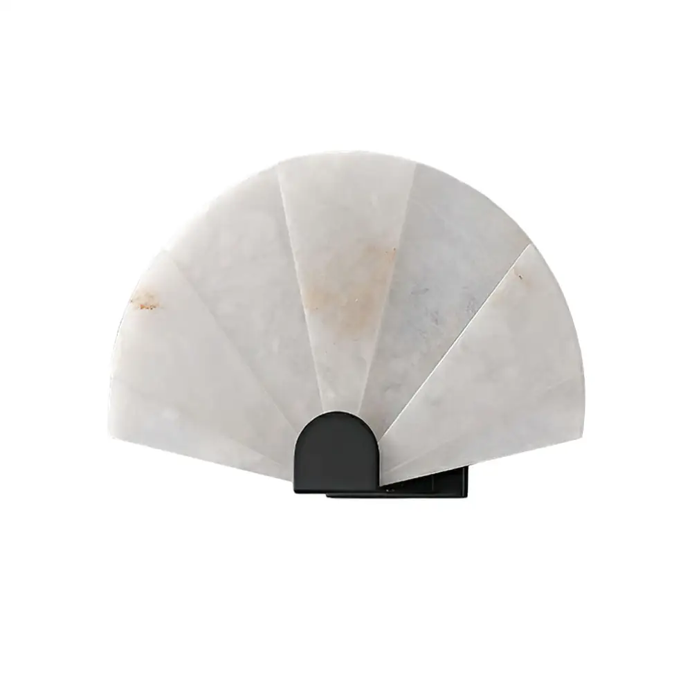 Alabaster Fan Wall Sconces - Image 9