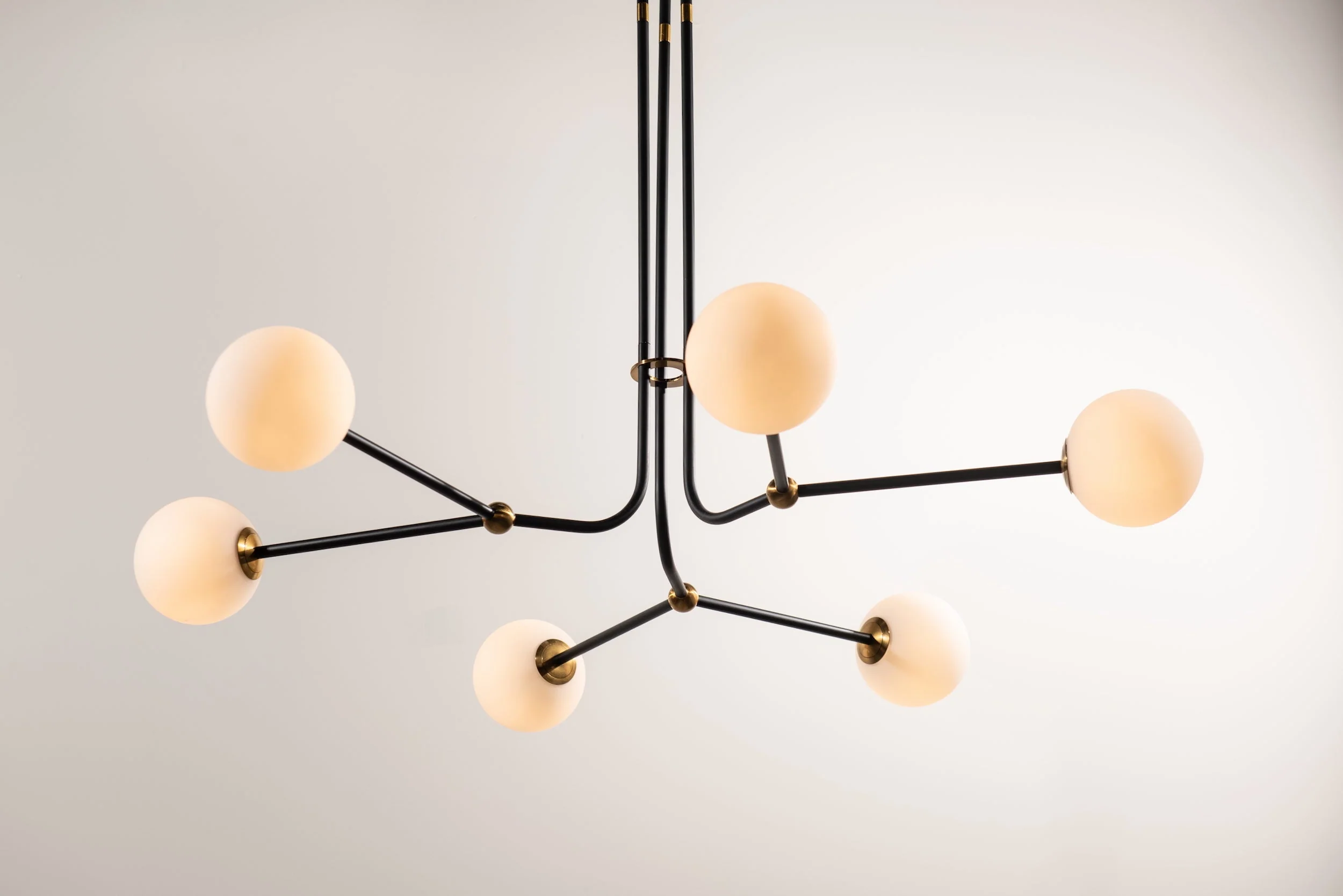 Warren Glass Globe Chandelier - Image 3