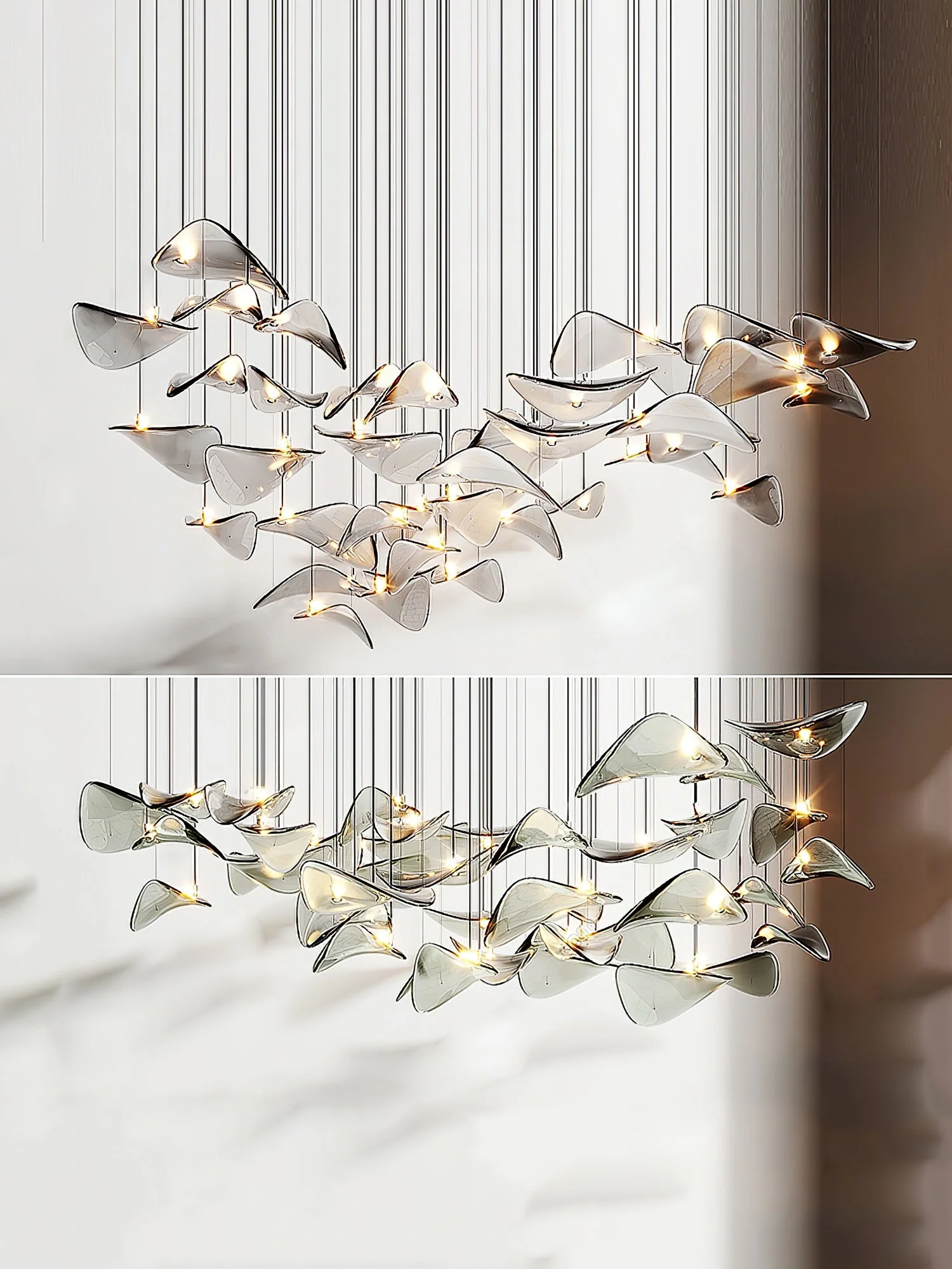 Wave Floating Leaf Chandelier - Image 17