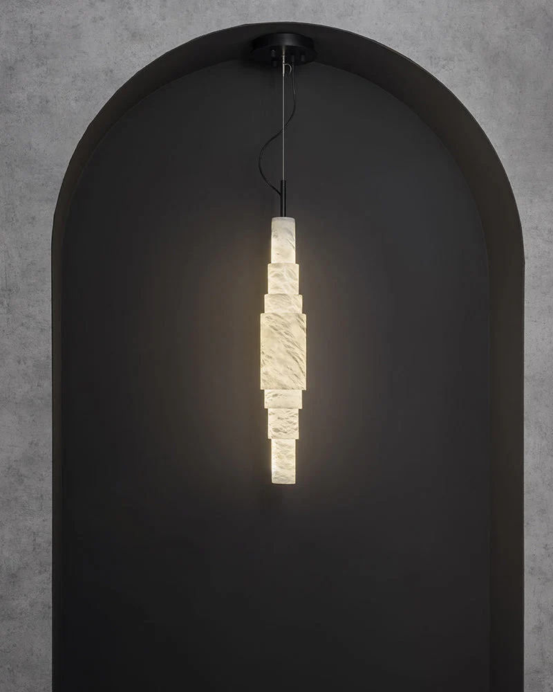 White Alabaster Cluster Pendant Lamp 3-lights for kitchen Island - Image 8