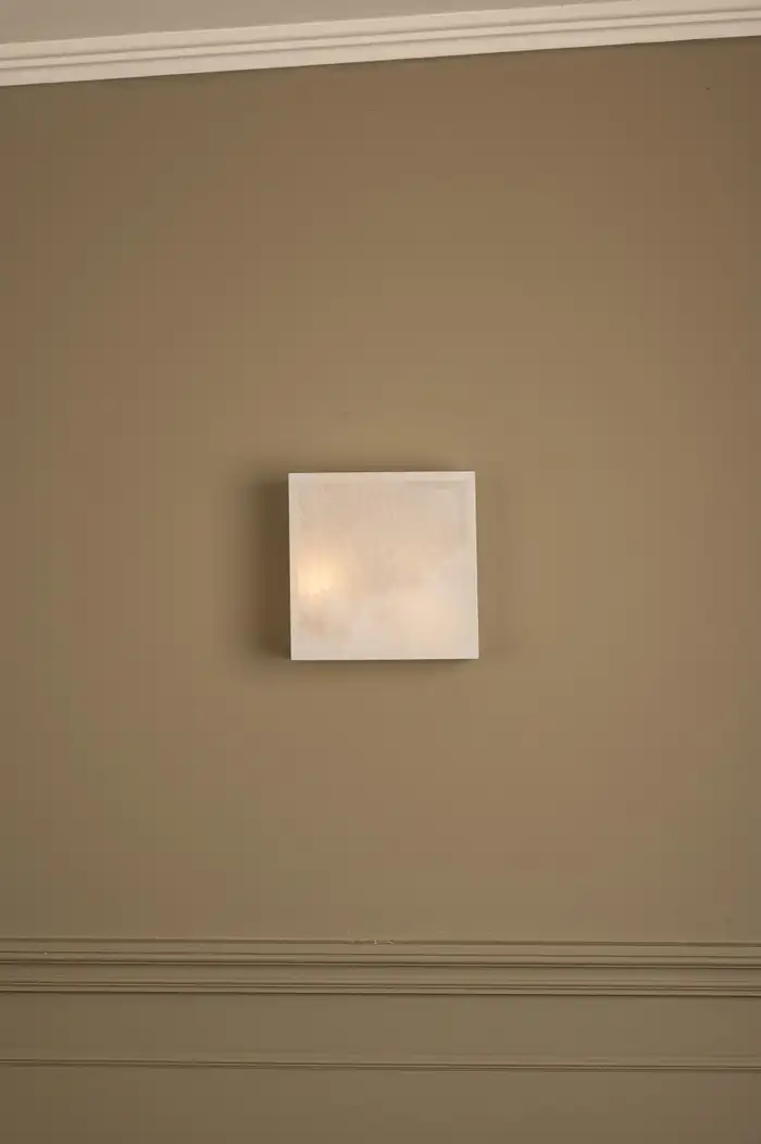 White Alabaster Wall Sconce - Image 4