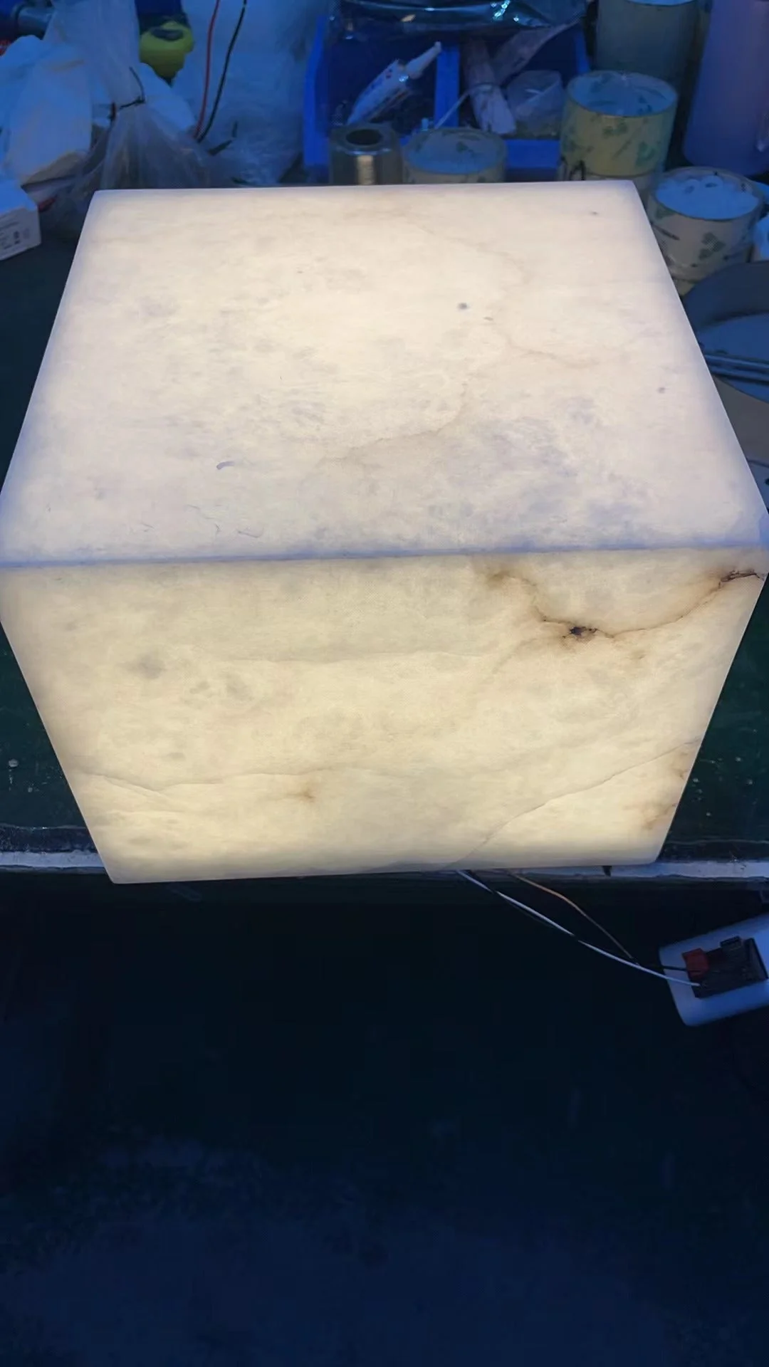 White Alabaster Wall Sconce - Image 5