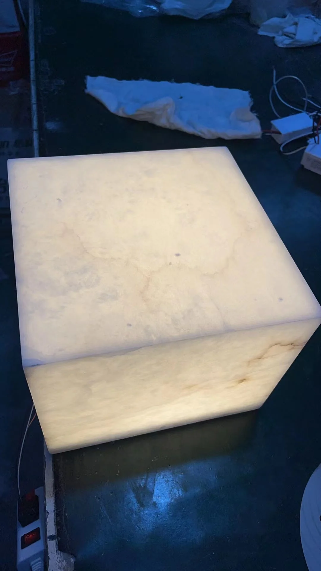 White Alabaster Wall Sconce - Image 6