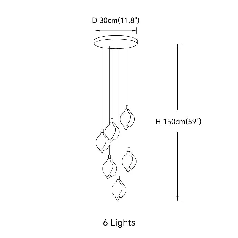 Bloom Porcelain Petals Pendant Light - Image 19