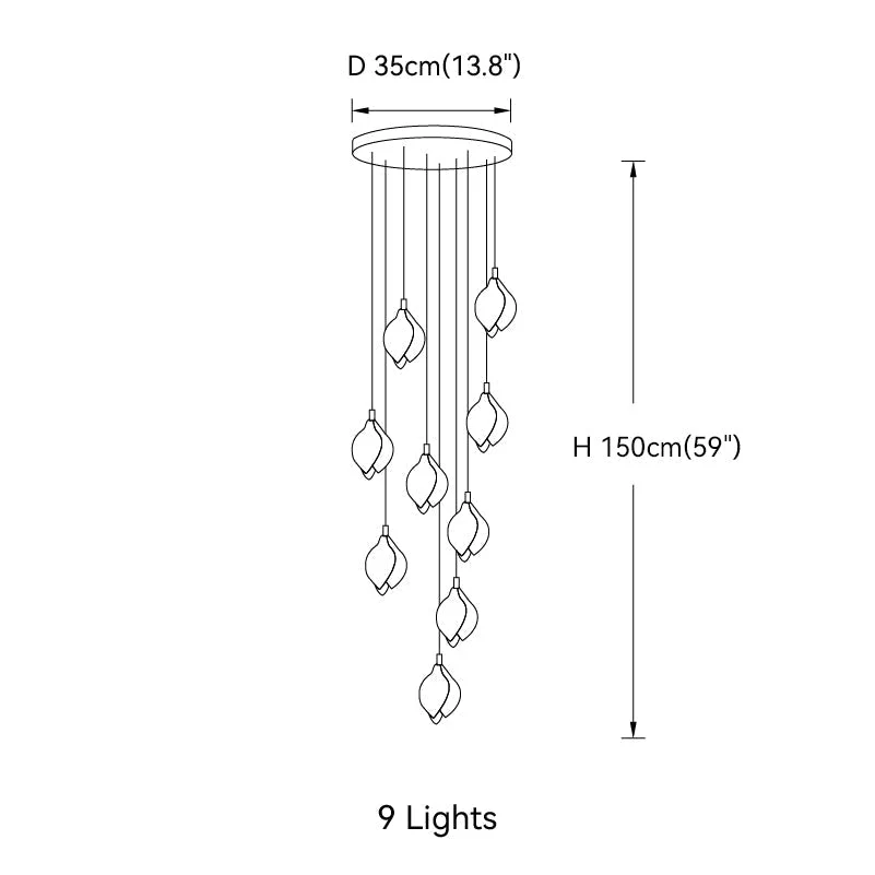 Bloom Porcelain Petals Pendant Light - Image 20