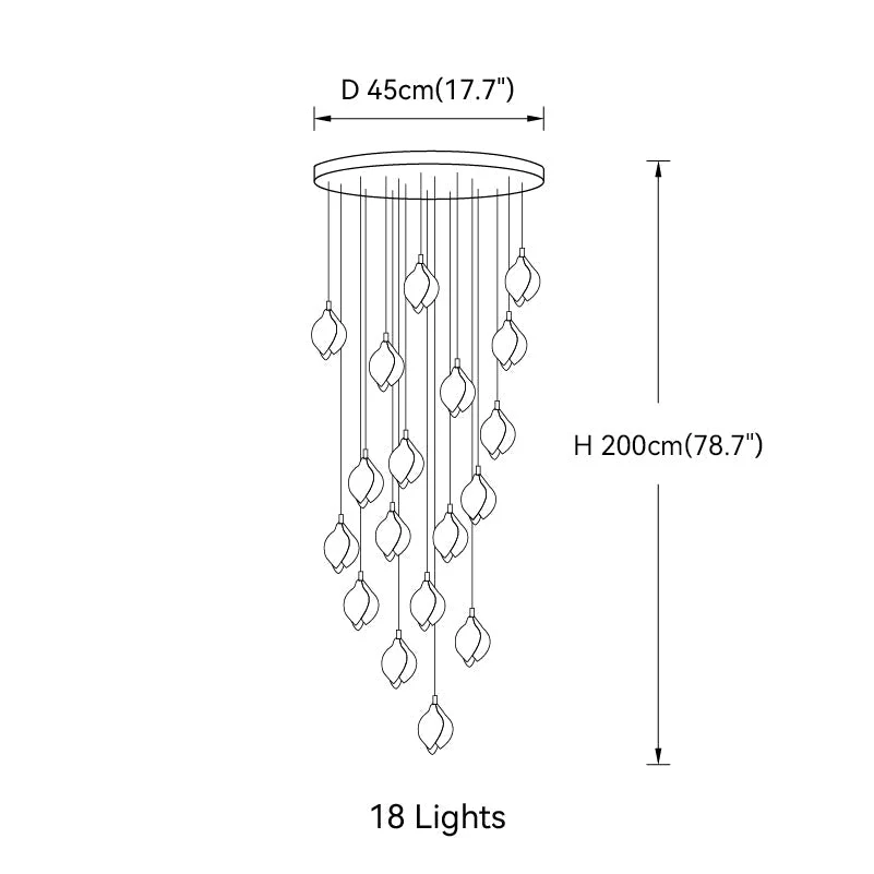 Bloom Porcelain Petals Pendant Light - Image 22