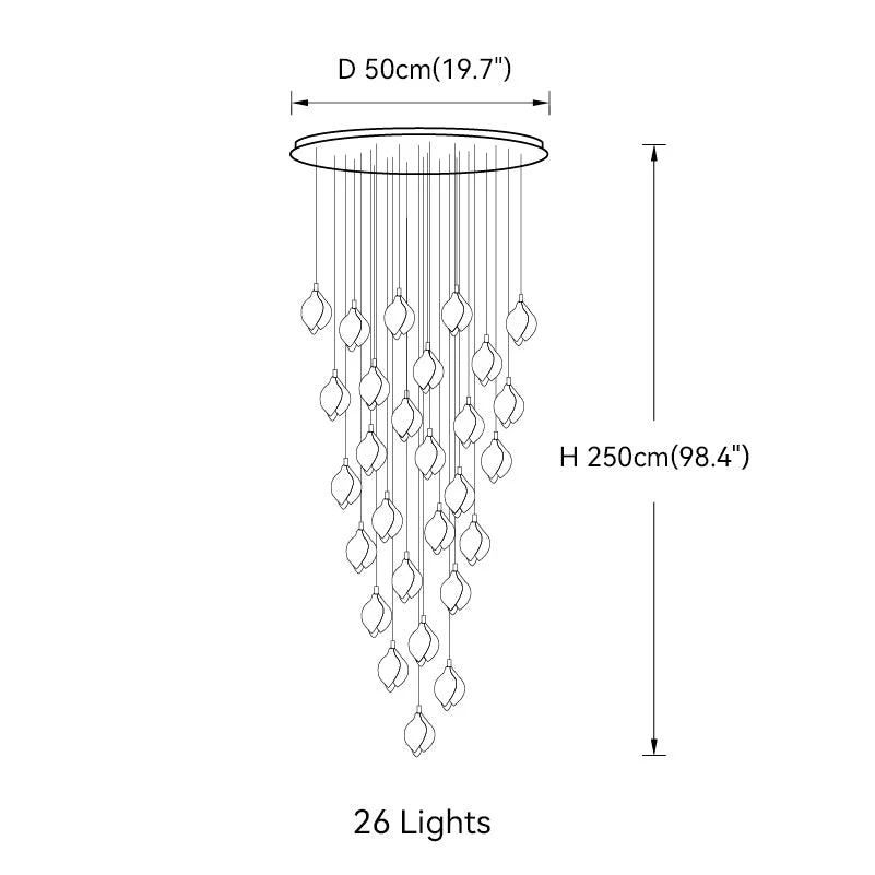 Bloom Porcelain Petals Pendant Light - Image 25