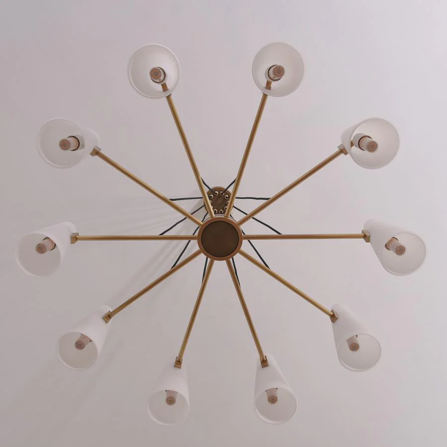 Sulis White Ceramics Round Chandelier 44", 10-lights - Image 7