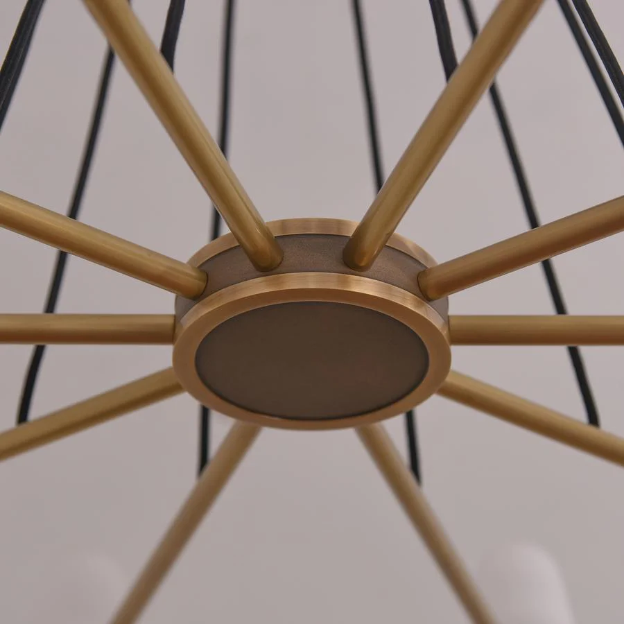 Sulis White Ceramics Round Chandelier 44", 10-lights - Image 9